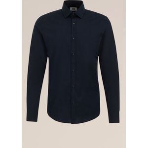 Fundamentals - Slim Fit - Overhemd - Donkerblauw - Katoen