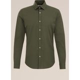 Fundamentals - Slim Fit - Heren Overhemd - Legergroen - Katoen
