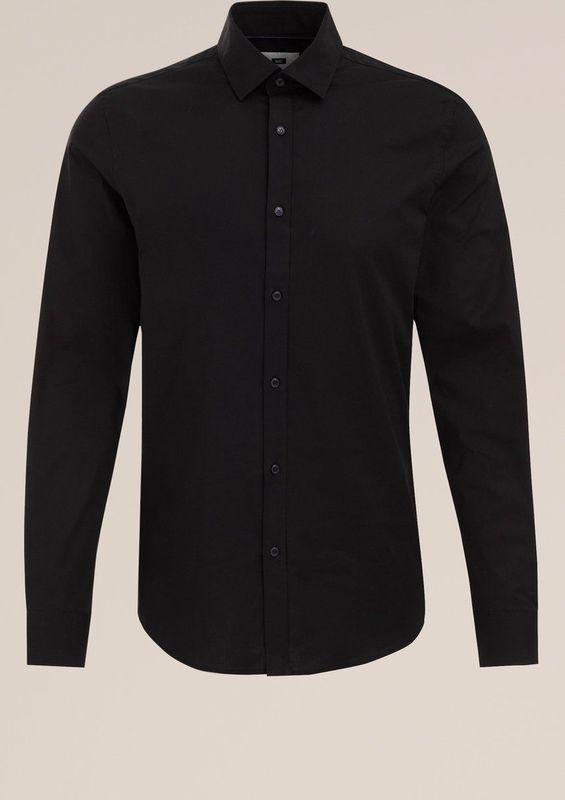 Fundamentals - Heren Anti-Odour - Overhemd - Zwart - Katoen - Tall Fit