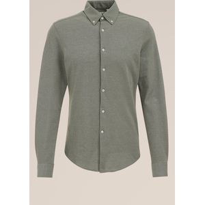 Overhemd - Katoenmix - Blauw - Tall Fit - Button-Down Kraag