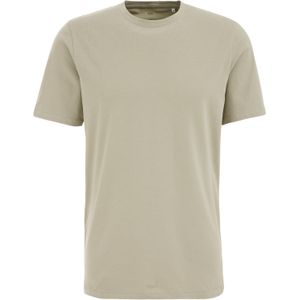 WE Fashion - Heren Slim Fit T-shirt - Lichtgroen - Katoen