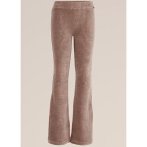 WE Fashion - Flared Legging - Lichtbruin - Ribstof - Regular Fit