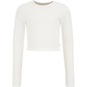 WE Fashion Meisjes cropped T-shirt van ribstof