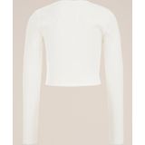 WE Fashion Meisjes cropped T-shirt van ribstof