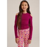 WE Fashion Meisjes T-shirt met structuur