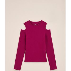 WE Fashion Meisjes T-shirt met structuur