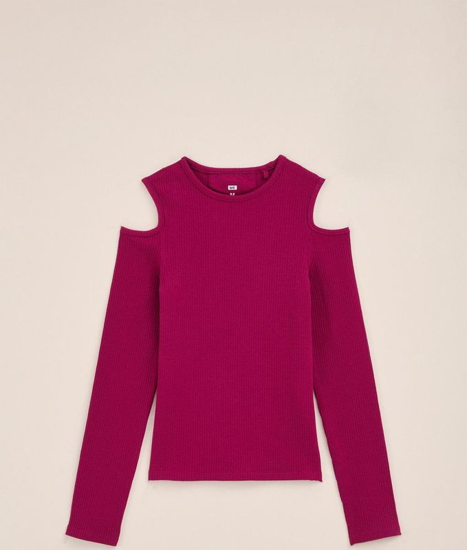 WE Fashion Meisjes T-shirt met structuur