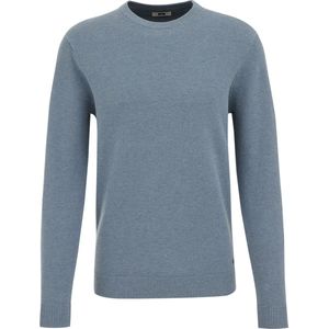 WE Fashion - Slim Fit Trui - Lichtblauw - Katoen