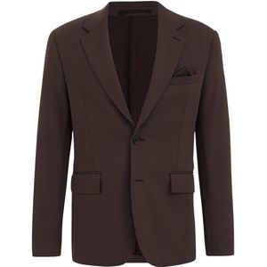 Van Gils - Heren Slim fit blazer van kreukvrij gebreid nylon - Slim Fit - Donkergroen -  Maat: 52