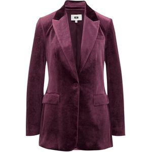 WE Fashion Dames regular fit velvet blazer
