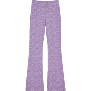 WE Fashion - Meisjes flared legging met print - Regular fit - Lila - Viscose - Maat: 92