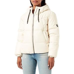 Mexx Puffer damesjack met capuchon, pearl white, XL