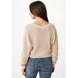 Mexx - Trui Mini Pailletten - Taupe Sand - Polyester