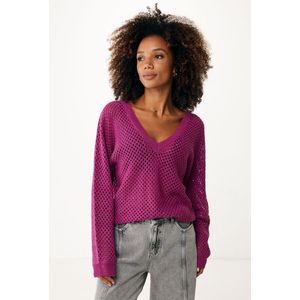 Mexx Jurk Mini Plissé Mauve Dames - Maat 36