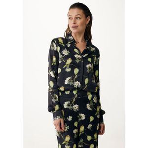 Blouse - Viscose - Blauw - Lange Mouw - Normale Pasvorm