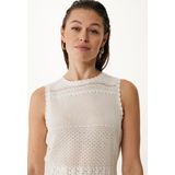 Mexx Cardigan Patch Ajour Dull White Dames - Maat L