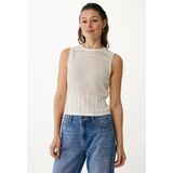Mexx Cardigan Patch Ajour Dull White Dames - Maat L