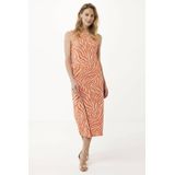 Jurk - Dierenprint - Ronde Hals - Mouwloos - 3/4 Lengte