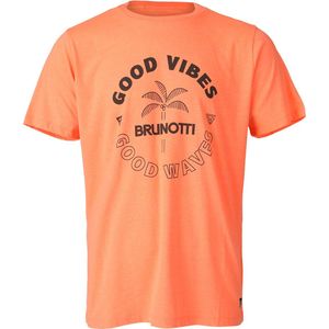 Brunotti - T-shirt - Gemêleerd - Zachte Stof - Good Vibes Print
