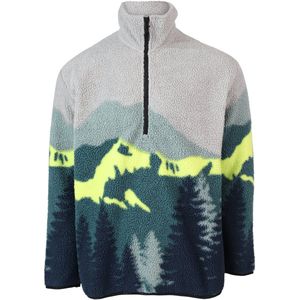 Brunotti - Rodrigo Mountain - Vest - Panel Fuel Green - 100% Polyester, Halve Rits, Boxy Fit