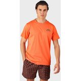 Tom Tailor - Hoodie - Heren - Oranje - Katoen - 1040918