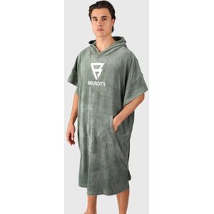 Brunotti - Poncho-Solid - Poncho - Vintage Green - Materiaal: Zacht en Absorberend