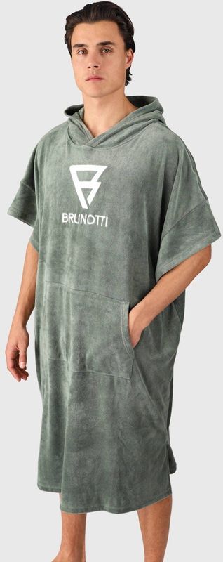 Brunotti - Poncho-Solid - Poncho - Vintage Green - Materiaal: Zacht en Absorberend