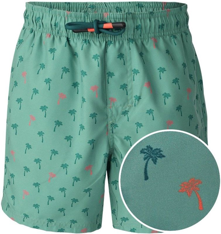 Brunotti - Cestery Mini - Zwembroek - Mini Palm Aqua Bottle Green - 100% Gerecycled Polyester