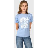 Brunotti - Freya - T-Shirt - Bluebell - 100% Katoen, Regular Fit, Ademend, Duurzaam