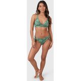 Bikinibroekje - Groen - Zachte Stof - Tweekleurige Bladprint