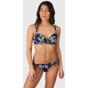 Brunotti - Stefana - Bikinitop - Donkerblauw/Roze - Voorgevormd met Beugel