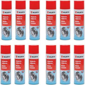 12 stuks x 500ml - Remmenreiniger - Wurth - professioneel