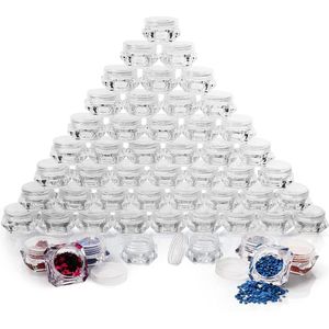 Belle Vous Plastic Cosmetica Potjes met Deksel - Set van 100 stuks à 5ml/5g - BPA-vrij voor Make-up, Crème, Nageldesign en Poeder