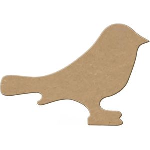 MDF Vogel, creatief, knutselen, deco, 6 stuks, 3mm mdf 20cm