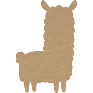 MDF Alpaca, creatief, knutselen, deco, 6 stuks, 3mm mdf 20cm