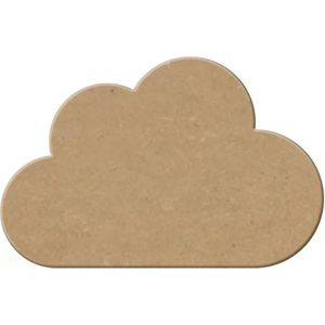 MDF Wolk, creatief, knutselen, deco, 6 stuks, 3mm mdf 20cm