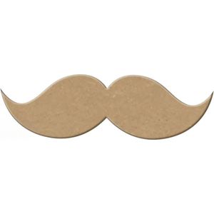 MDF Snor, creatief, knutselen, deco, 6 stuks, 3mm mdf 20cm