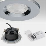 Set van 10 Inbouwspots - Dimbaar - 6 Watt - 2700K Warm wit licht - IP65 waterdicht - Plafondspot Chroom - Venezia