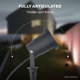 Set van 3 Smart LED Prikspots - RGBWW lichtkleuren - Kantelbaar - IP44 Vochtbestendig - Aluminium - Tuinspot - Geschikt voor in de tuin - Zwart - 3 jaar garantie