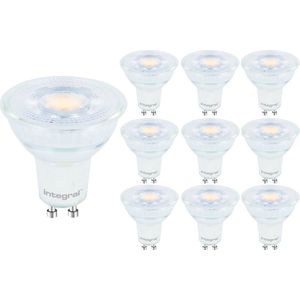 Set van 10 GU10 LED spots 5.6 Watt Dimbaar 2700K warm wit (vervangt 50W)