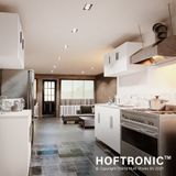 HOFTRONIC - Mallorca - Set van 3 LED Inbouwspots Dubbel - GU10 4000K neutraal wit - Dimbaar en kantelbaar - Rechthoek / vierkant - Plafondspot voor woonkamer, slaapkamer en gang - IP22