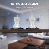HOFTRONIC - Mallorca - Set van 3 LED Inbouwspots Dubbel - GU10 4000K neutraal wit - Dimbaar en kantelbaar - Rechthoek / vierkant - Plafondspot voor woonkamer, slaapkamer en gang - IP22
