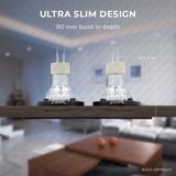 Set van 6 Mallorca dubbele LED inbouwspots vierkant - Kantelbaar - 6000K Daglicht wit - GU10 - 5 Watt - Rechthoekig - GU10 verwisselbare lichtbron - Plafondspot voor binnen - Zwart