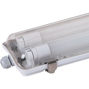 Ecoline LED TL armatuur 150 cm - IP65 Waterdicht - 6500K daglicht wit - Flikkervrij - 2x24 Watt LED Buizen - 4800 Lumen