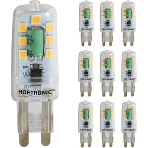 HOFTRONIC - 10x G9 LED-Glühbirne - 2,2 Watt 200 Lumen - 4000K Neutralweiß - 230V - Ersetzt 22 Watt T4 Halogen