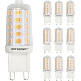 HOFTRONIC - Voordeelverpakking 10X G9 LED Lampen - 3 Watt 300lm - Vervangt 30 Watt - 4000K Neutraal wit licht - Vervangt T4 halogeen