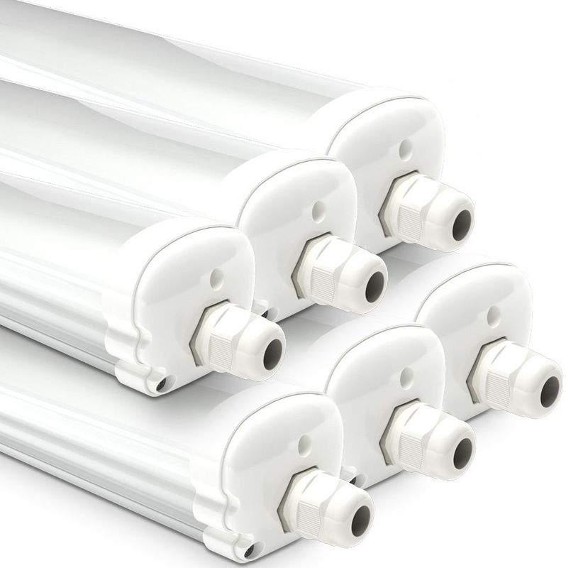 HOFTRONIC S Series - LED TL Armaturen - 120cm - IP65 Waterdicht - 4000K Neutraal Wit Licht - Set van 6