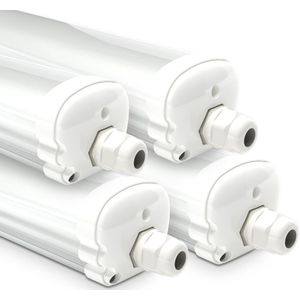 HOFTRONIC S Series - LED TL Armaturen - 150cm - IP65 Waterdicht - 6500K Daglicht Wit - Set van 4