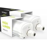 HOFTRONIC S Series - 2 Pak LED TL armatuur 120cm - IP65 waterdicht - 6500K Daglicht wit licht - 24W 3840 Lumen (160lm/W) - Koppelbaar - Tri-Proof plafondverlichting