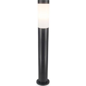 HOFTRONIC - Dally M - LED Tuinlamp 80cm - E27 Sokkellamp Zwart - IP44 Waterdicht - Tuinverlichting - Padverlichting - Tuinlantaarn - Staande buitenlamp
